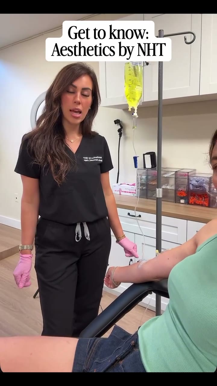 Nada Hannawi speaking inside the Ridgewood practice